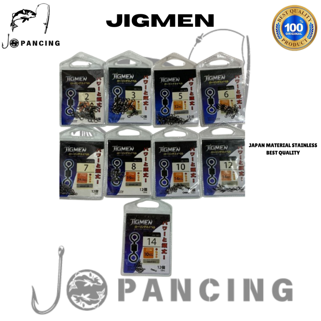 JIGMEN Kili Pancing Swivel Stainless Anti Karat