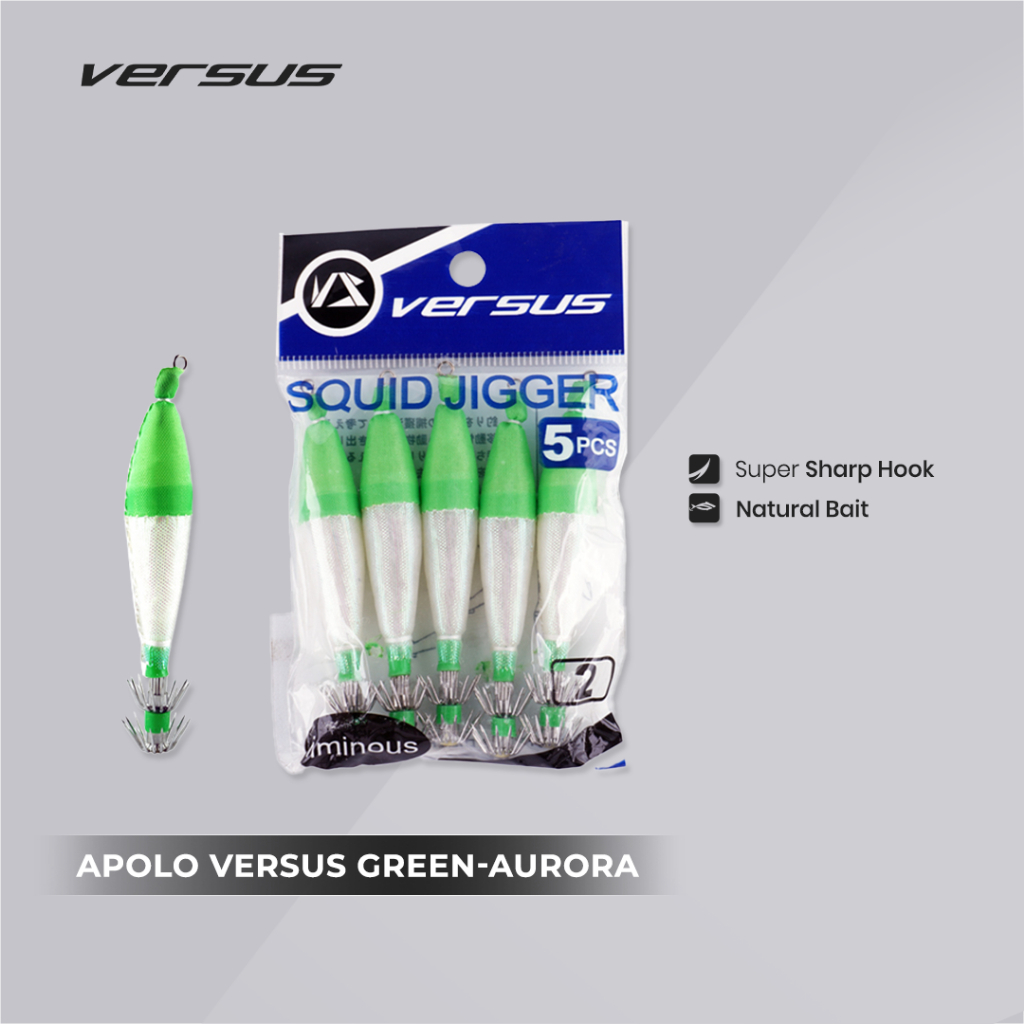 VERSUS Umpan Squid Jig Apollo – Umpan Pancing Cumi Kilap Seawood 1 Pcs Berkualitas