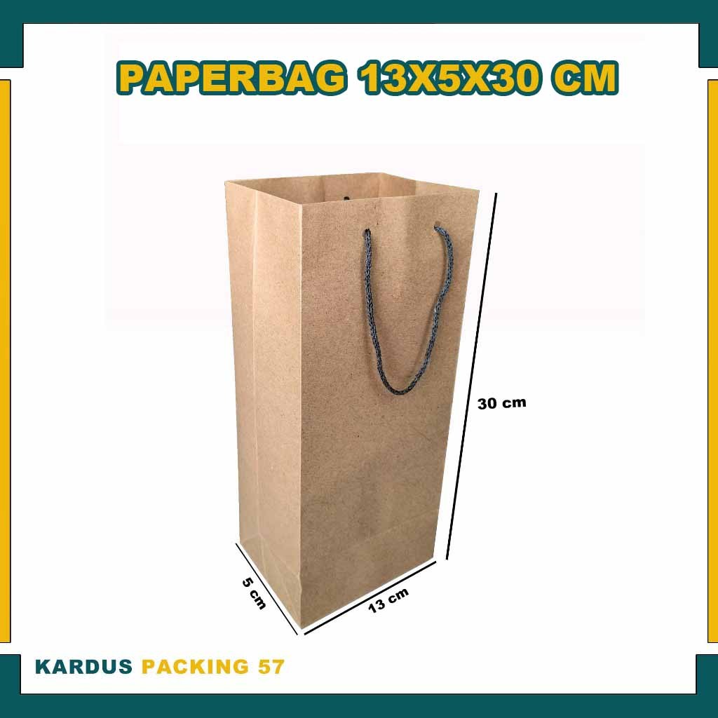 

Paper Bag 13X5X30 Cm (PAKET 12 PCS) / Tas Kertas / Tas Kado / Tas Souvenir / Tas Tumbler