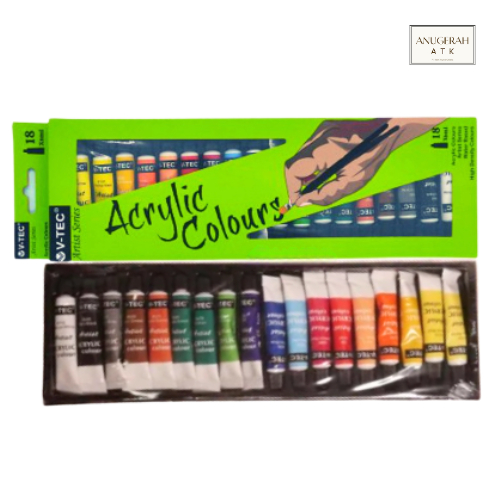 

V-Tec Acrylic Color Set 18 Warna 6 Ml