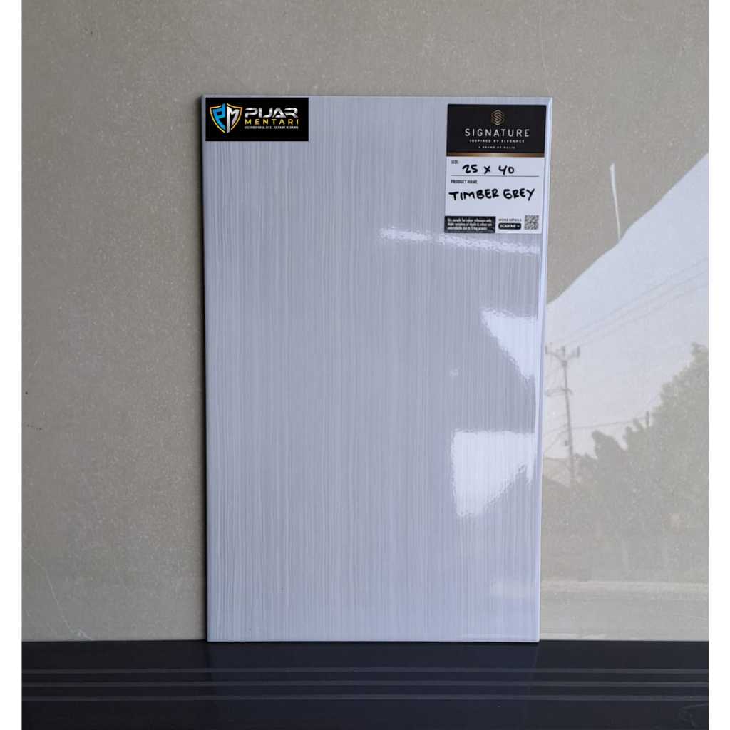 KERAMIK DINDING 25X40 MULIA SIGNATURE TIMBER GREY