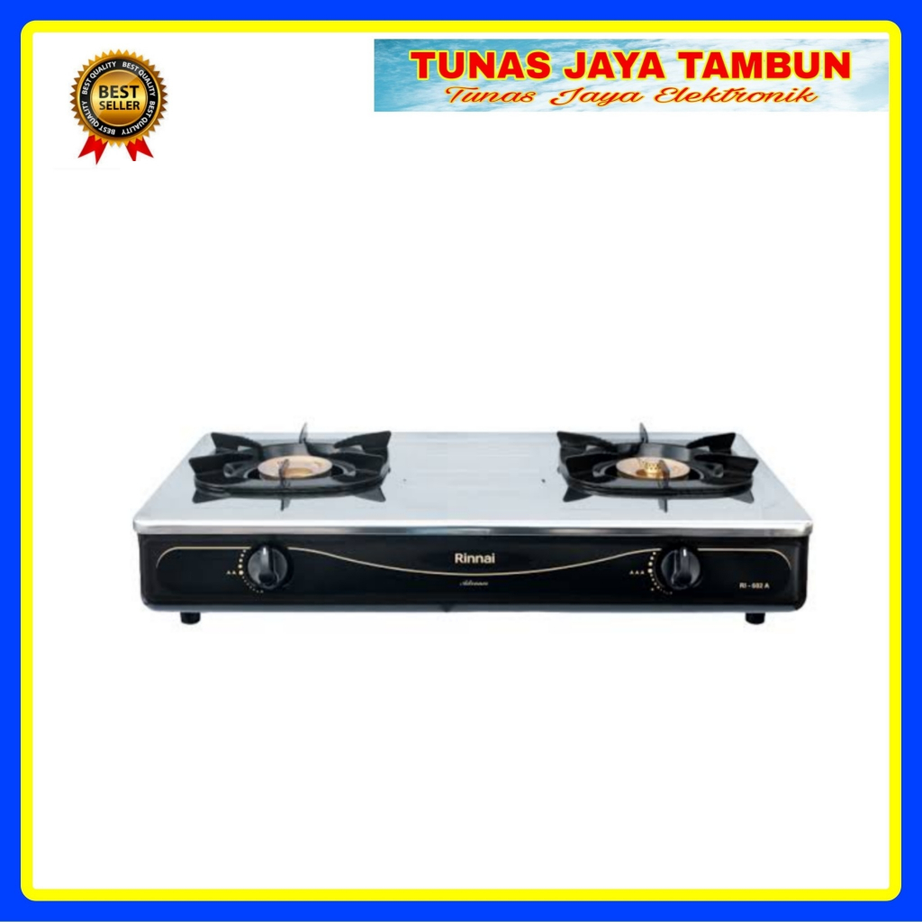 Kompor Gas Rinnai 602A  / KOMPOR GAS RINNAI 2 TUNGKU / RINNAI RI-602A
