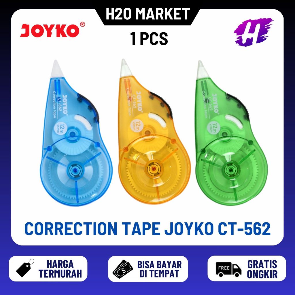 

❤️H2O❤️ 1 Pcs Correction Tape Pita Koreksi Joyko CT-562