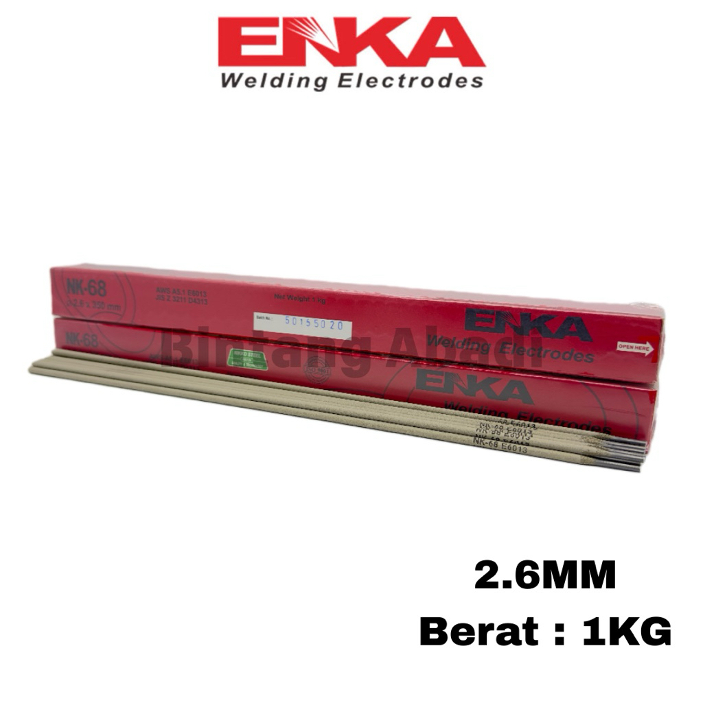Kawat Las ENKA NK-68 2.6MM [1 KG] / Kawat Las NK68 2.6MM [1 KG] / Elektroda Las Listrik ENKA NK-68