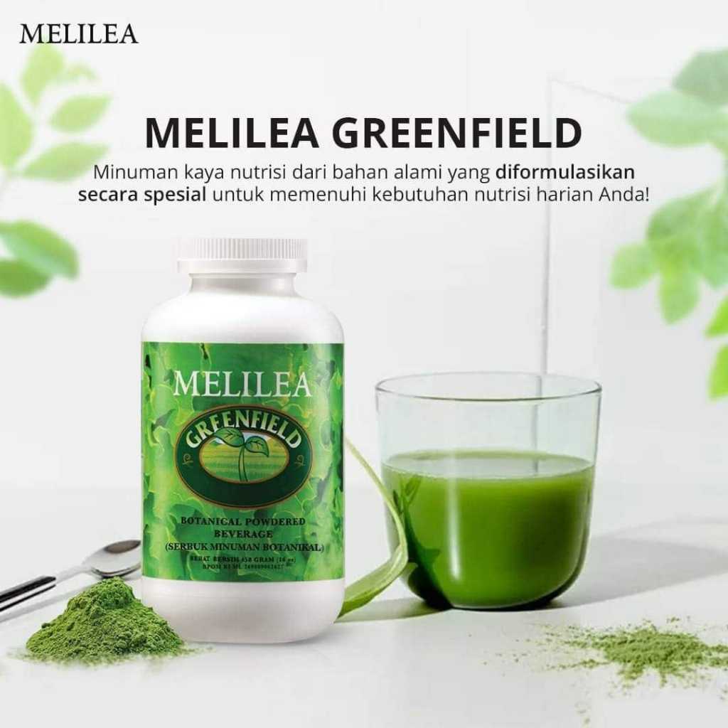 Melilea Greenfield Organic 16oz|Melilea Greenfield Organic GFO 458 Gr | Serbuk Minuman Botanical GFO