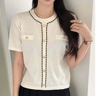 Blouse Rantai Korea | Kaos Blouse Rantai Premium | Blouse Rajut Casual Korea | Top Rajut Fashion Kor