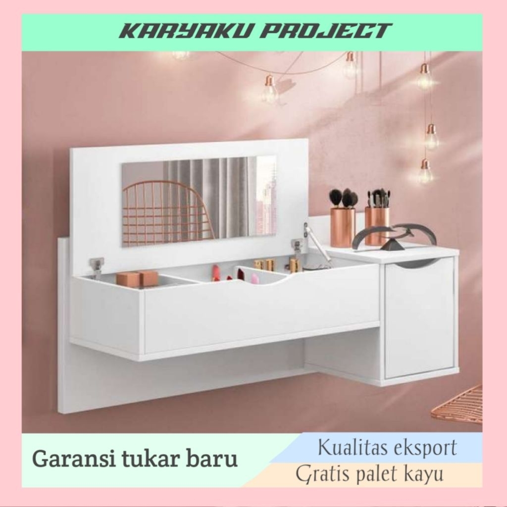 meja rias gantung meja rias kosmetik gantung minimalis