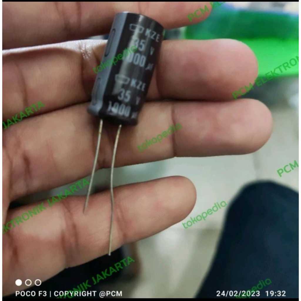 RI0143 Kapasitor capacitor elco 1000 uf 35v / 1000 35v / 1000 uf 35 v by PCM LTC GLODOK
