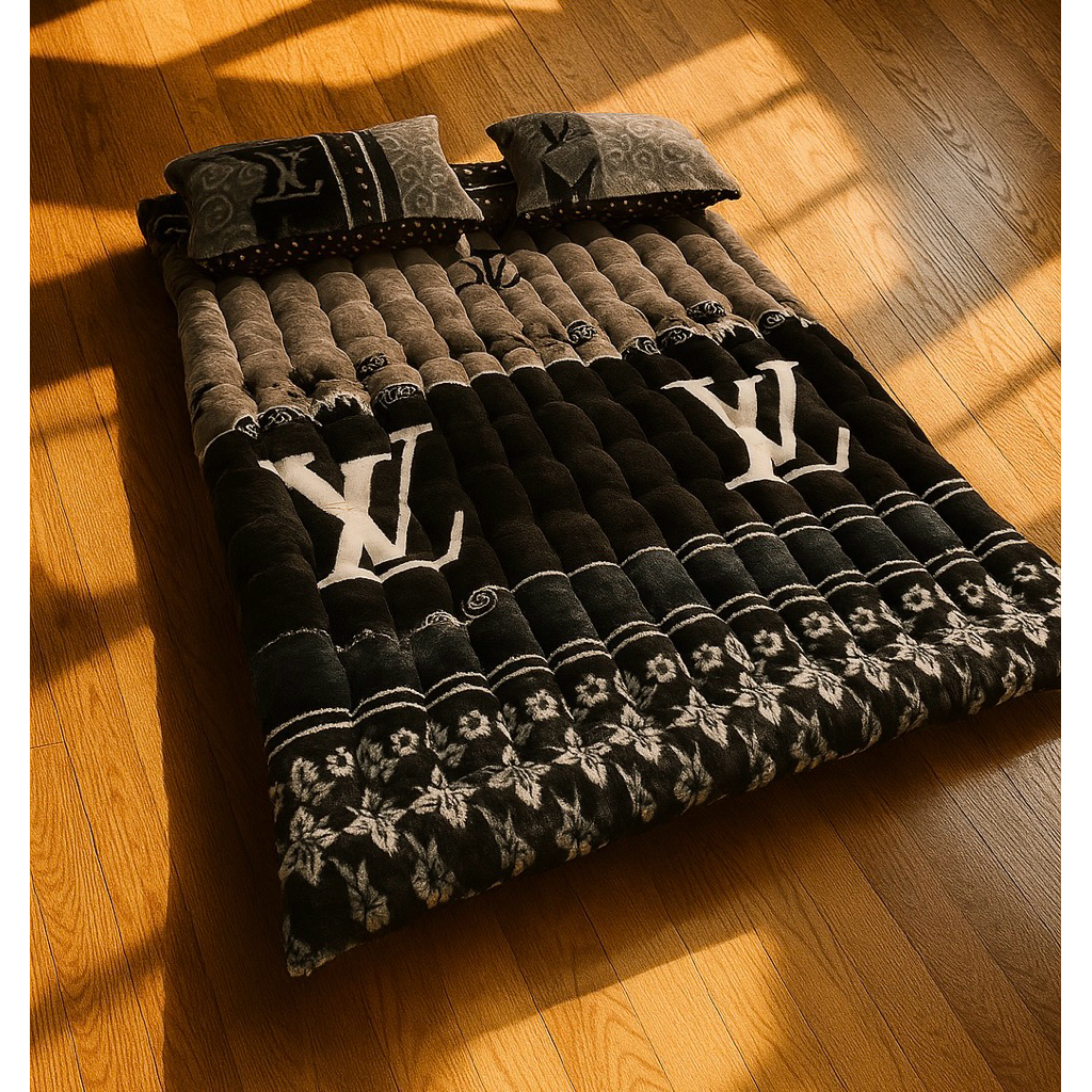 MY PEARS - KASUR LANTAI BULU RASFUR - MUAT 2 ORANG -MOTIF IMPORT TEBAL LEMBUT - SUPER QUALITY