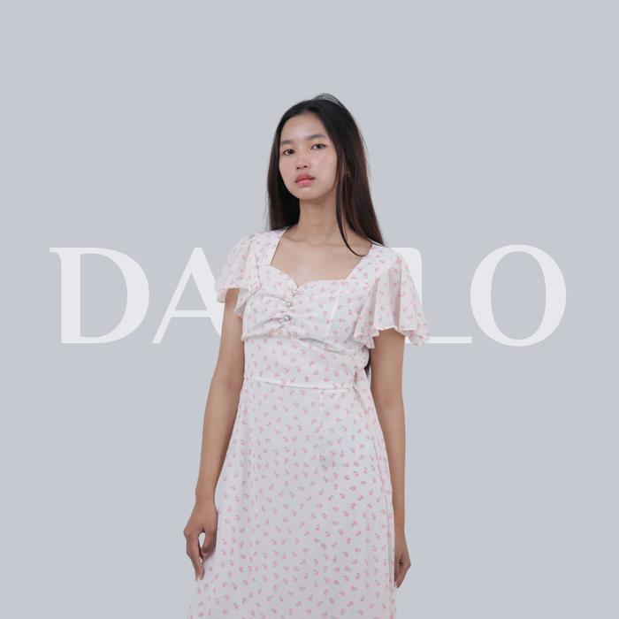 DANILO | Sekar Dress Motif Bunga Wanita Lengan pendek