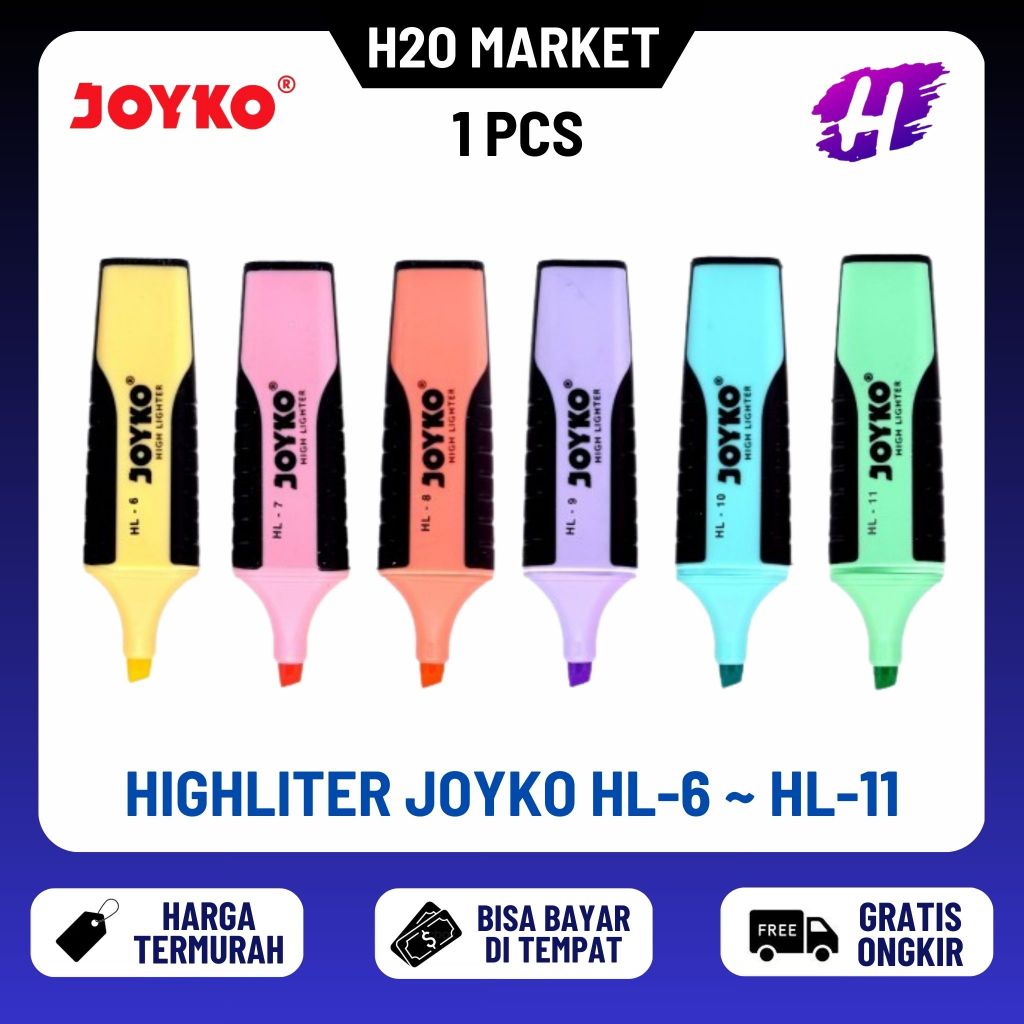 

❤️H2O❤️ Highlighter / Penanda Joyko HL-6 ~ 11 Pastel Color