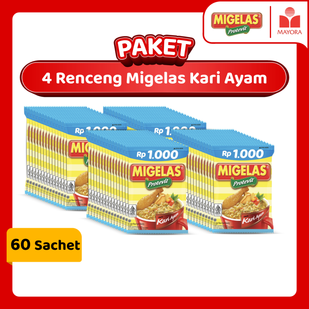 

Paket 4 Renceng Migelas Kari Ayam