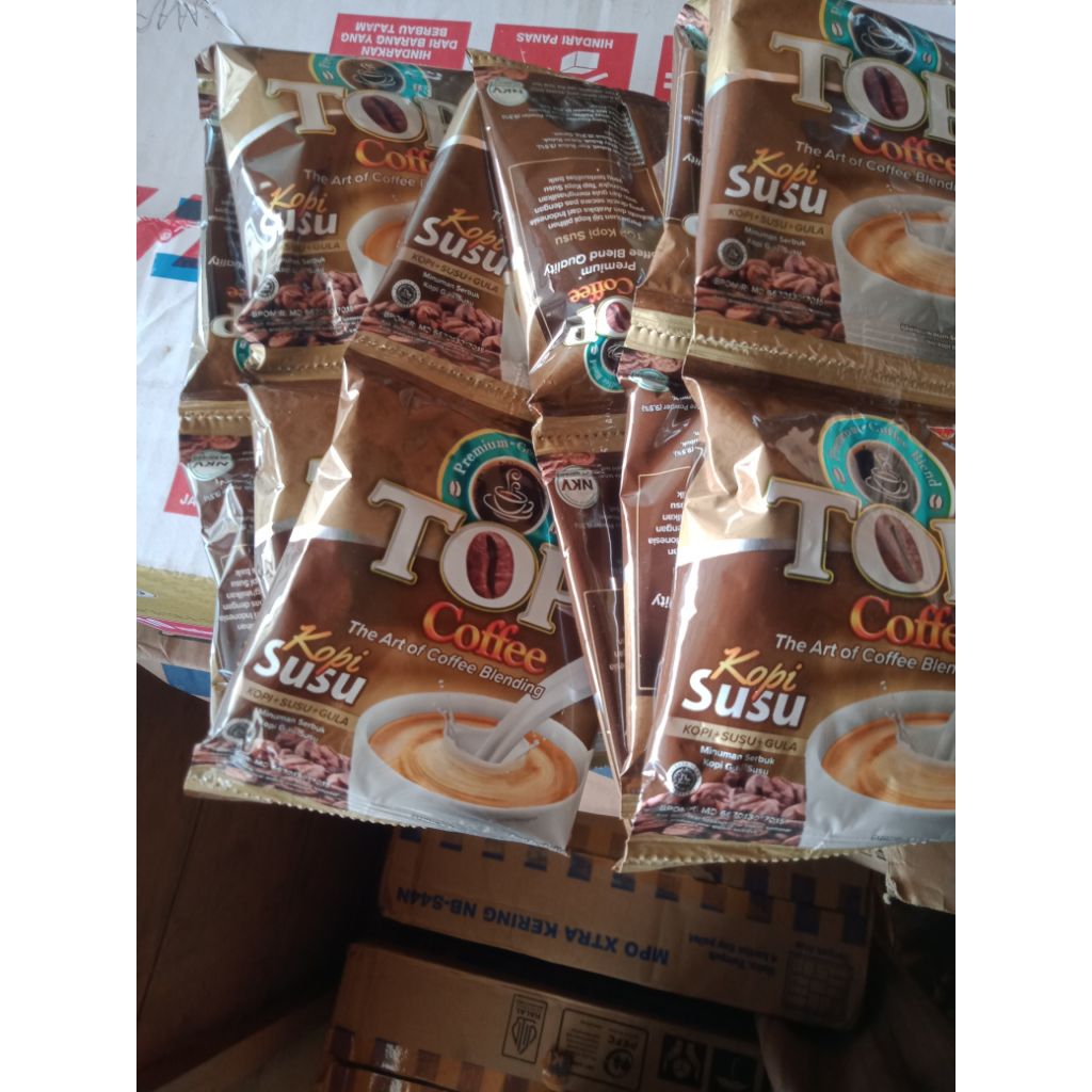 Top kopi susu 1 renceng isi 12 pcs