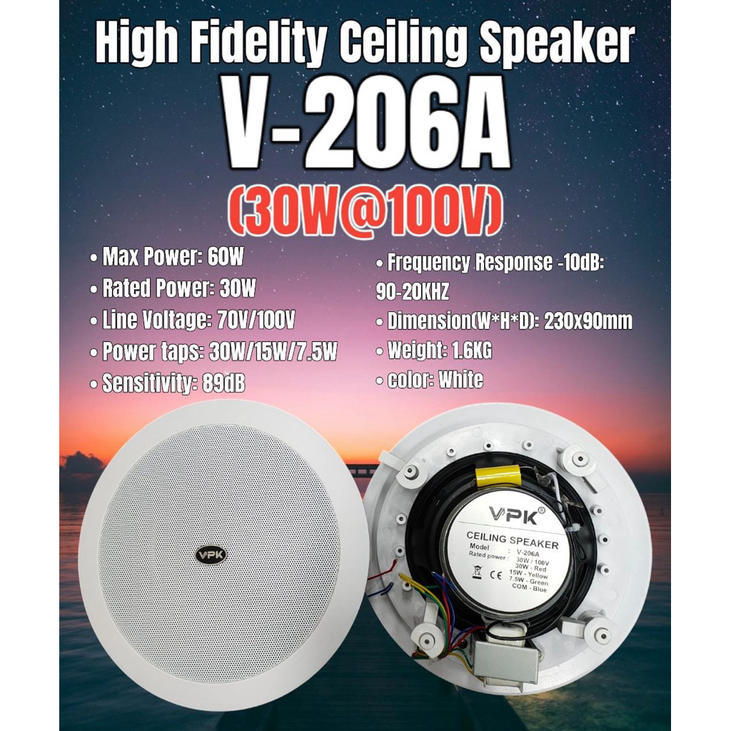 Ceiling Speaker VPK V 206 A Original VPK