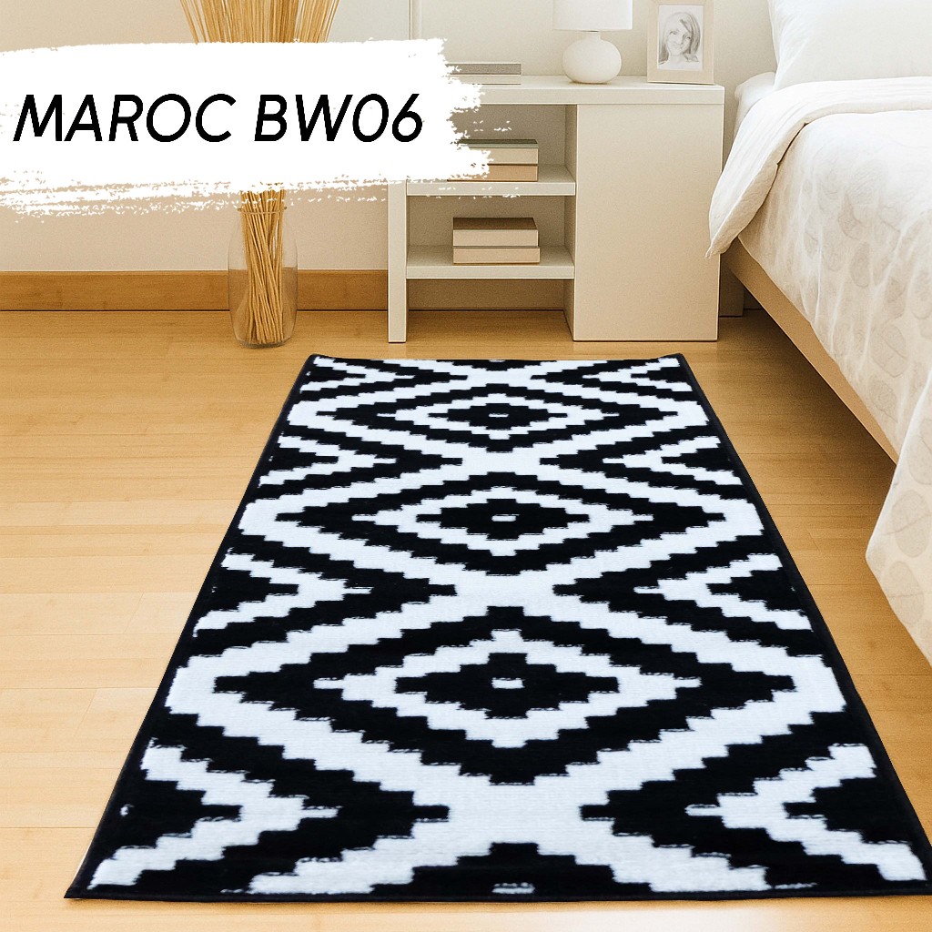 MAROC Karpet Monokrom Local 80x200 cm, Karpet Lantai, Karpet Bulu - BW06