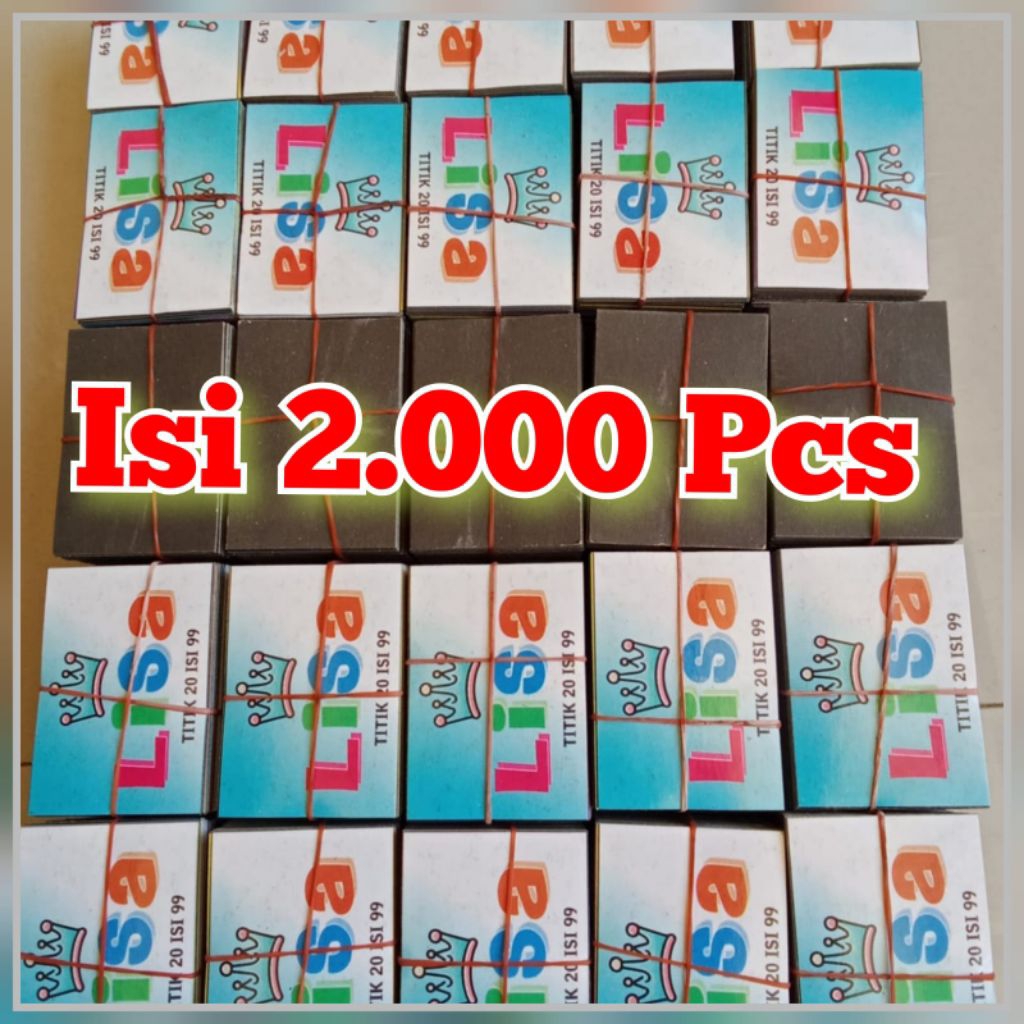 Gosok Bom 20 Titik Isi 2.000 Pcs Sudah terpotong rapih blakang blok hitam kualitas terbaik Mainan an