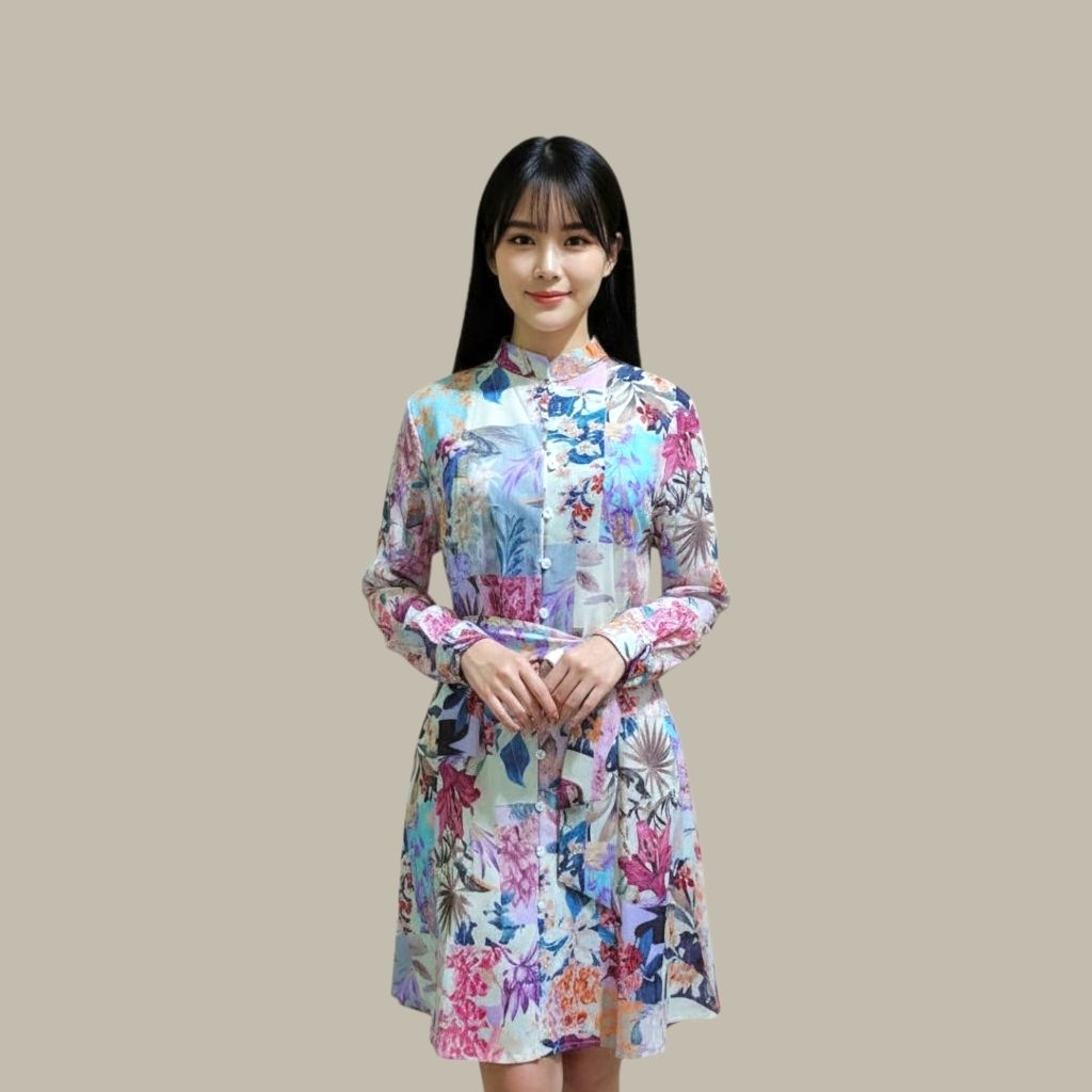 [New] 078 Madalyn Dress | Baju Terusan Import Wanita Three M Tunik Floral