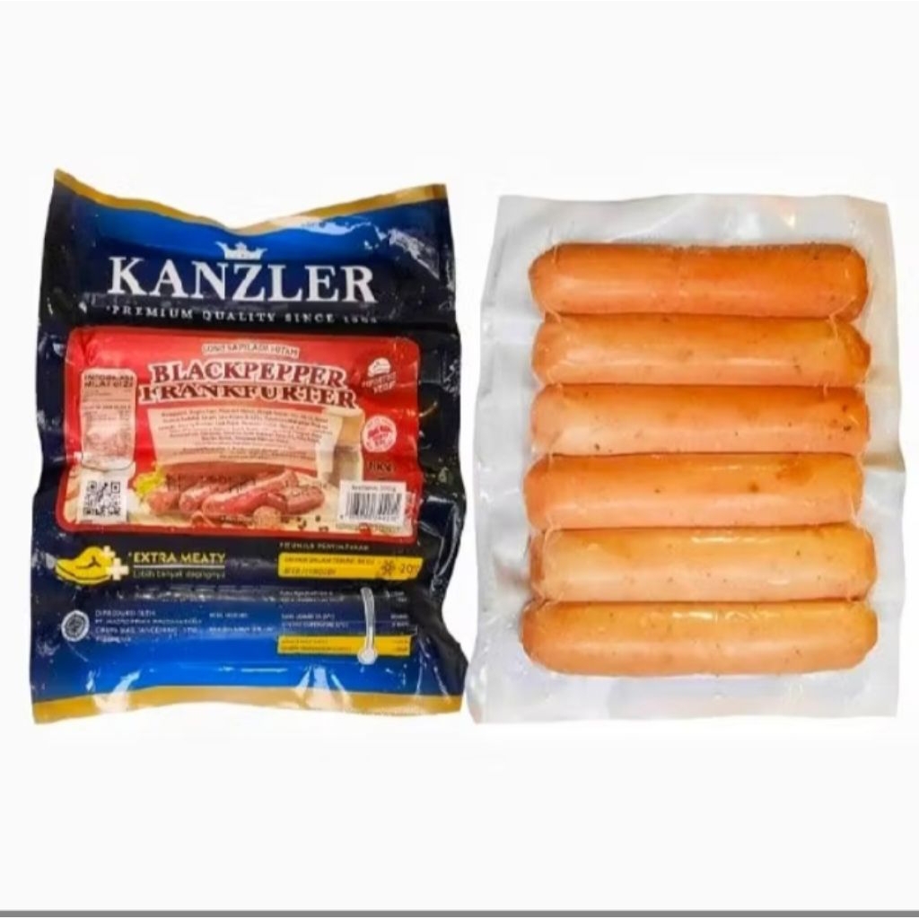 

kanzler sosis black pepper Frankfurter 300 gram