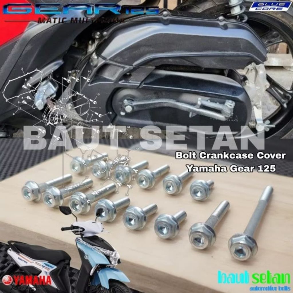 Baut Dua Kunci Blok CVT Yamaha Gear 125