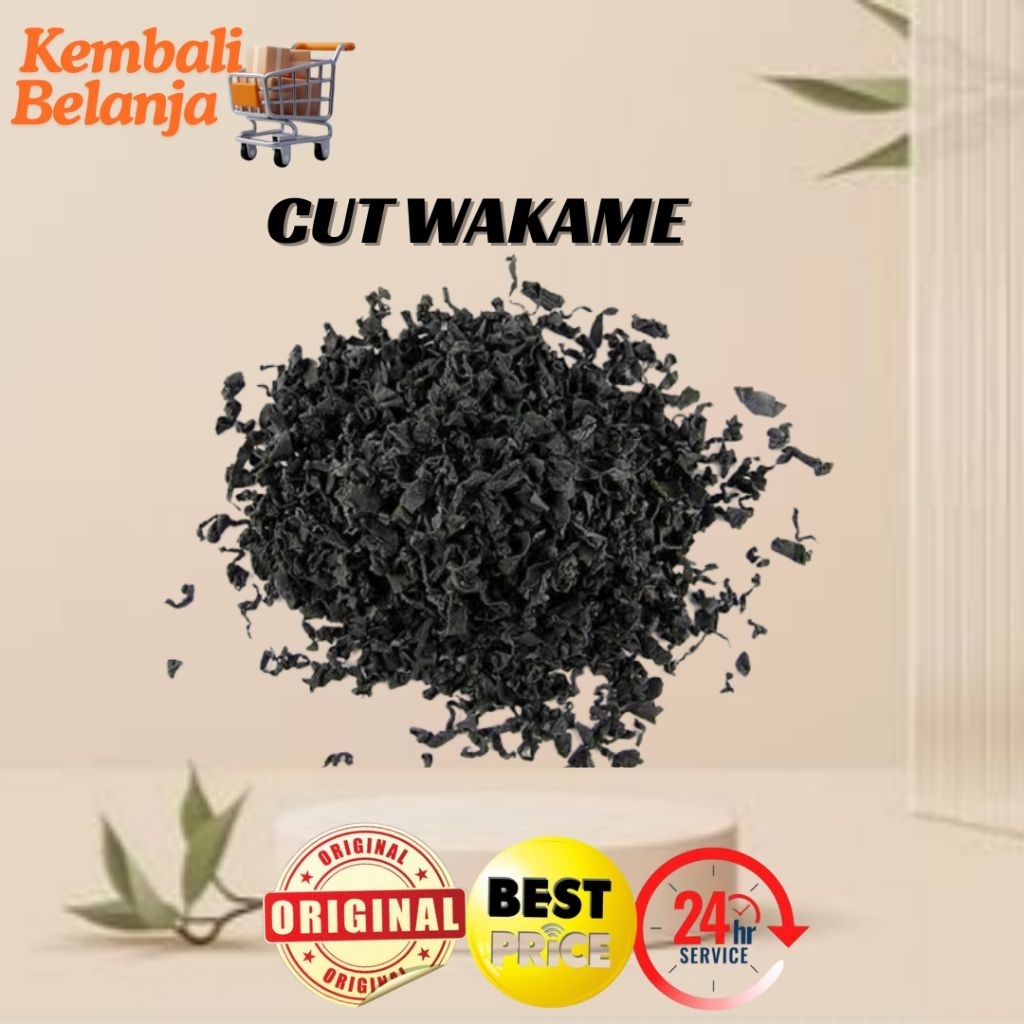 Wakame Rumput Laut Kering 10 Gram/ Cut Wakame HALAL/ Dry Seaweed/ Miyeok Myeok Miso Soup