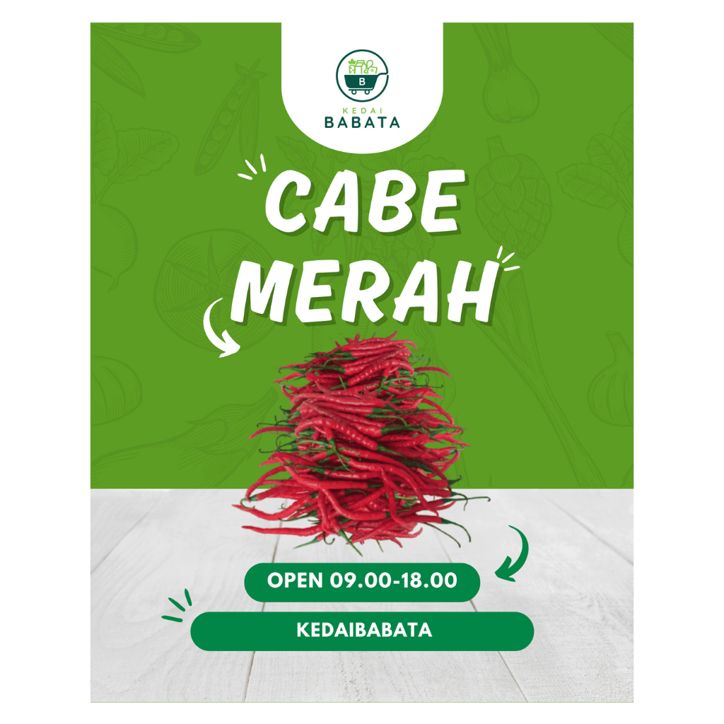 

Cabe Cabai lado Merah Bulat Utuh Jawa darek Kedai Babata Padang