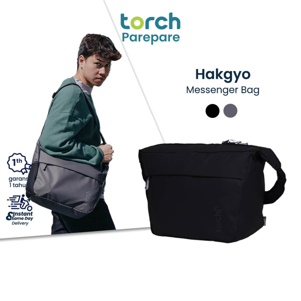 TORCH Hakgyo Tas Selempang Laptop Kerja Sekolah Bahu Pria Wanita Unisex Ringan Anti Air