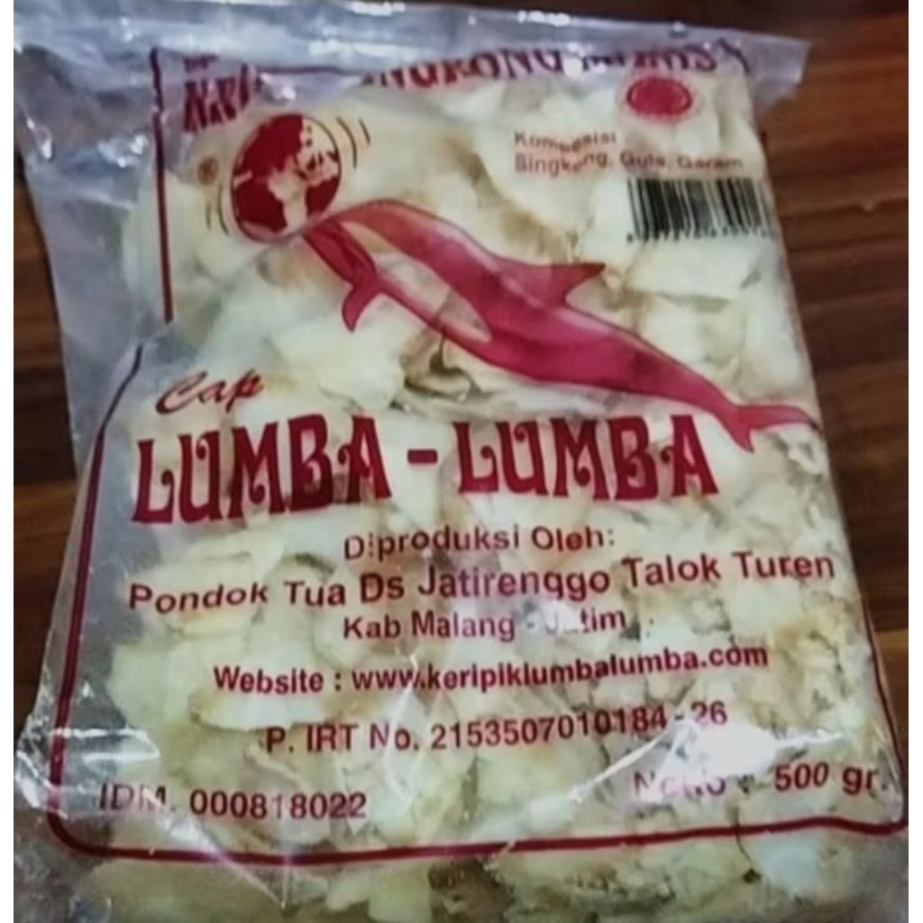 

keripik pohong rasa manis cap lumba lumba kemasan 500gr