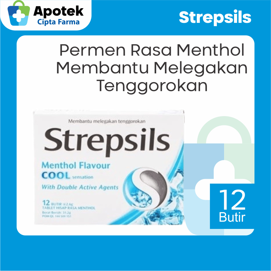 

Strepsils Strepsil Cool Rasa Menthol 12 Butir Eucalyptus Oil Permen Pelega Tenggorokan Gatal Sakit Tenggorokan dan Radang Tenggorokan