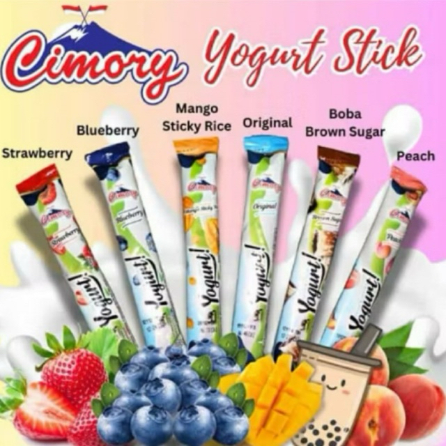 

(Termurah) Cimory yogurt stik 40 gr Original/ Strawberry/ Blueberry/ Mangga/ Brown Sugar/ Peach