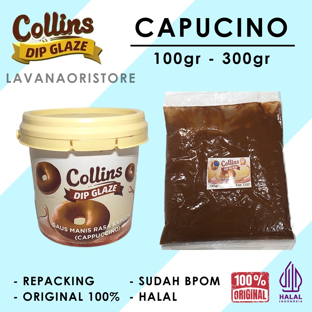 

[COD] Collins Dip Glaze Rasa Capucino | Saus Manis Pasta Selai Donat Roti Rasa Capucino
