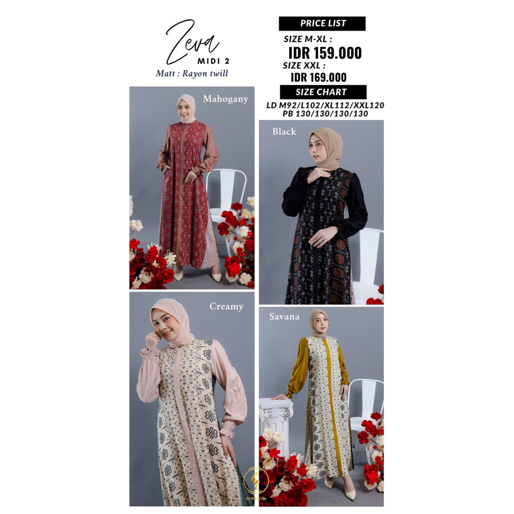 Zeva midi dress by Hayfa