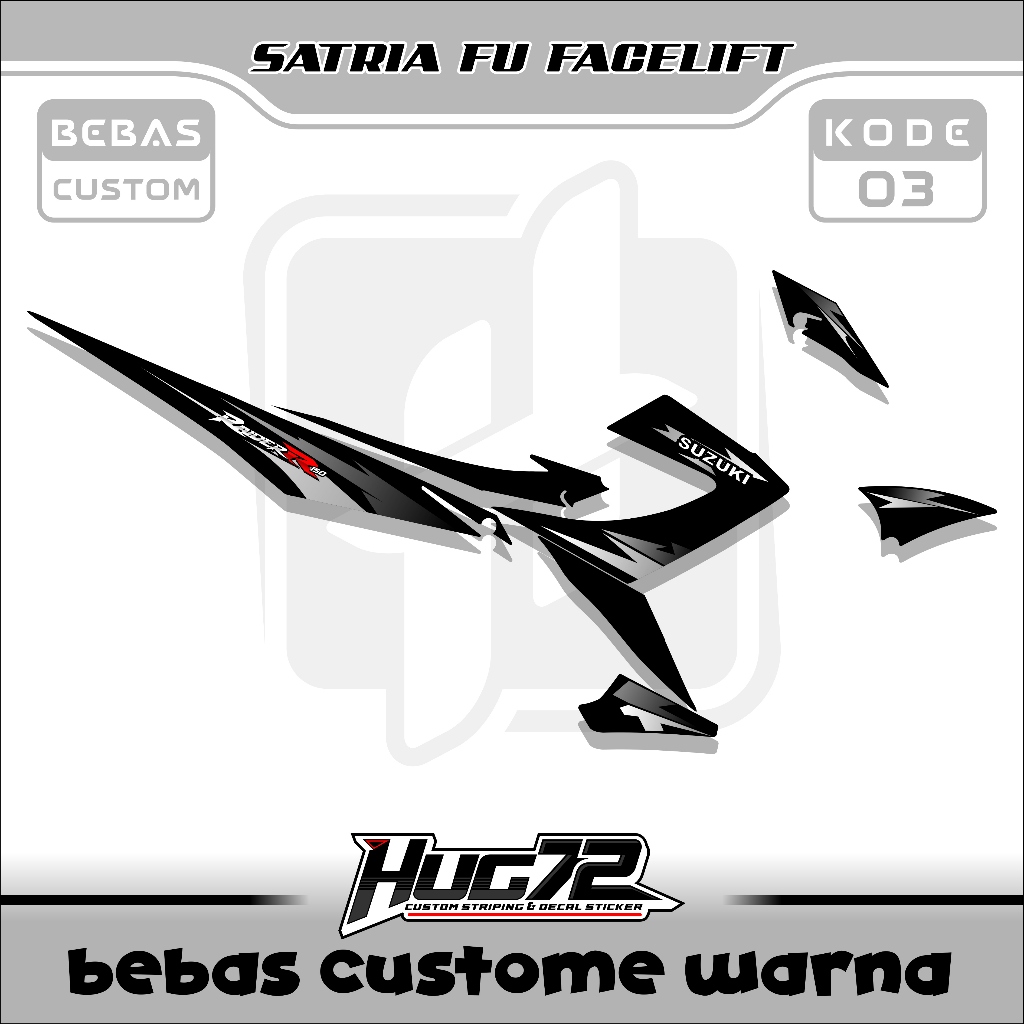 STRIPING SATRIA FU FACELIFT - VARIASI STIKER SATRIA FU FACELIFT UV TRANSPARAN - ANTI AIR ANTI PANAS