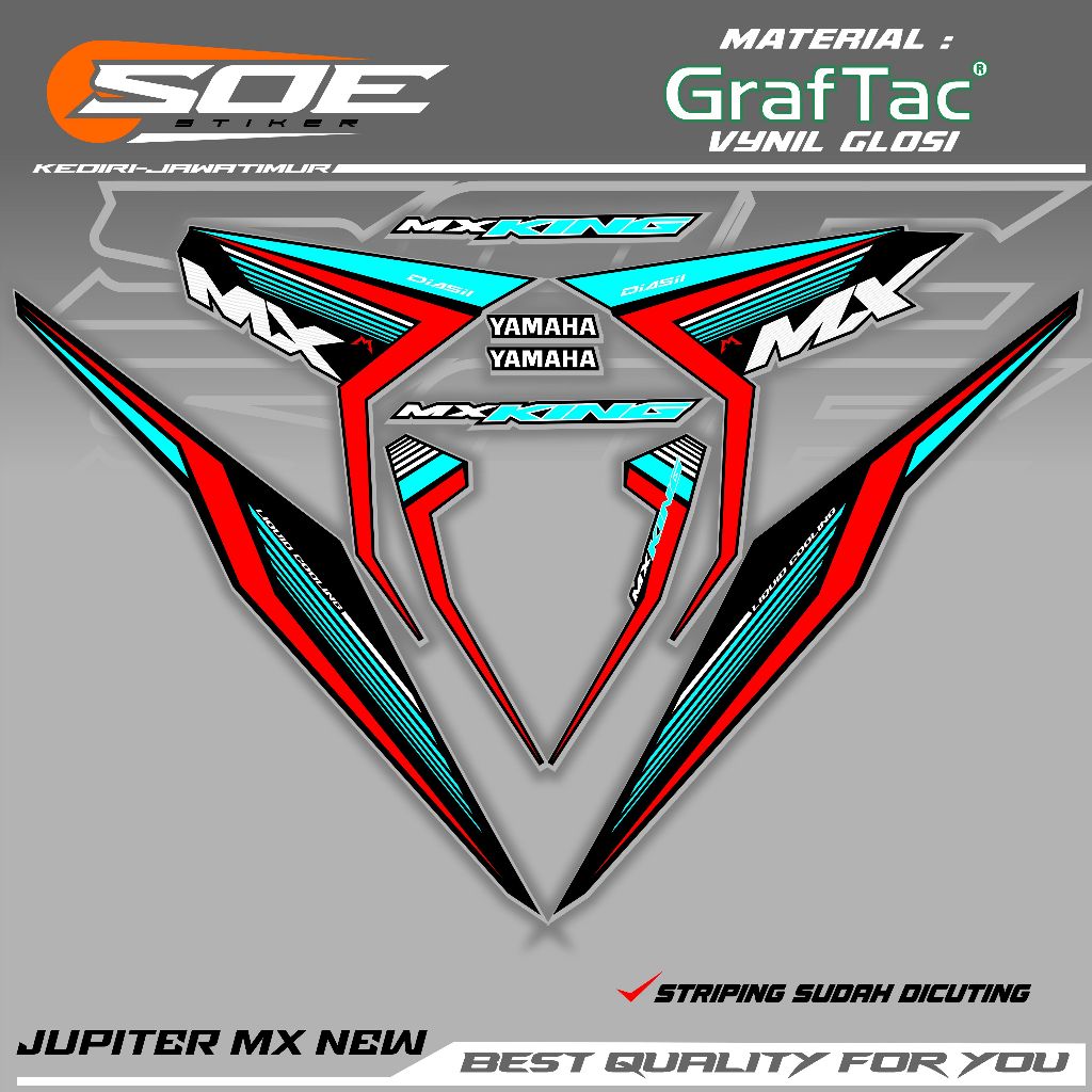 STRIPING JUPITER MX NEW 135 motif mx king custom copy standart motor / striping 135lc malaysia copy 
