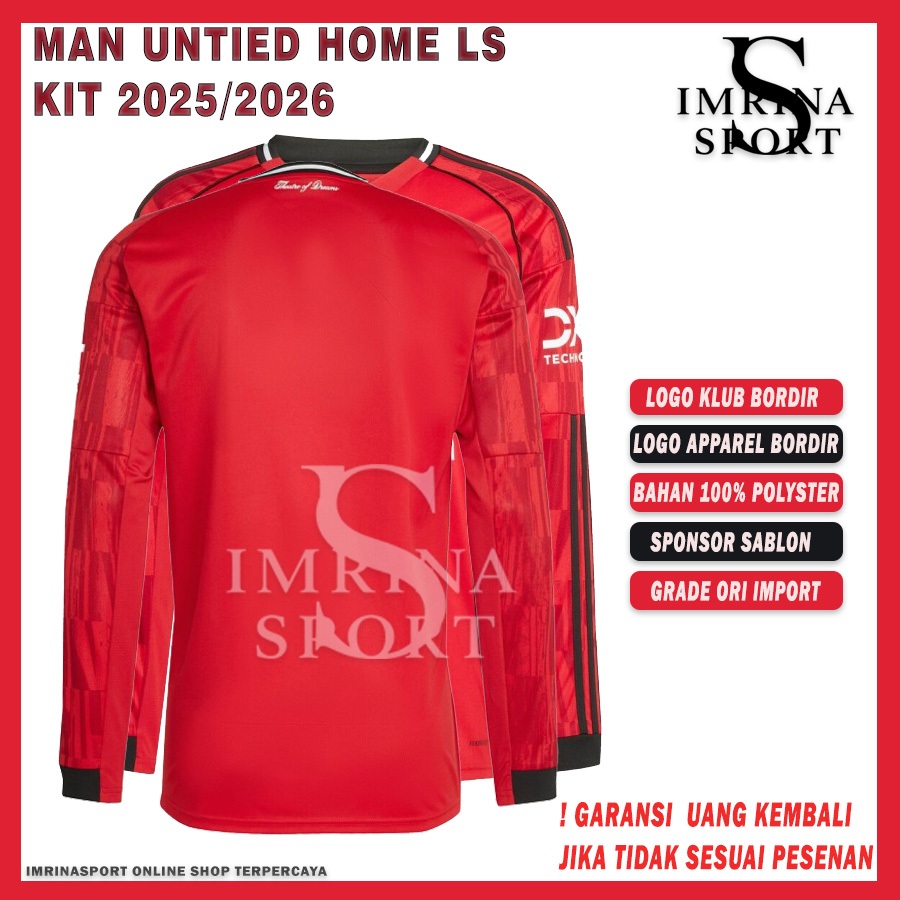 [ READY STOK ] JERSEY BOLA MU HOME 2025 2026 LONG SLEEVE - JERSEY BOLA MU LENGAN PANJANG 2025/2026 2