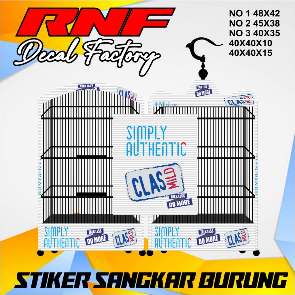 Stiker Decal Custom Clas Mild Anti Pudar Glossy