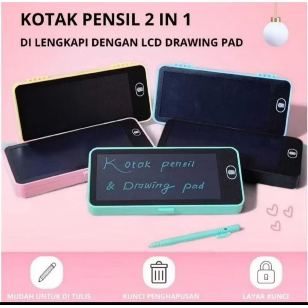 

Kotak Pensil 2 In 1 Di Lengkap dan LCD Drawing Pad