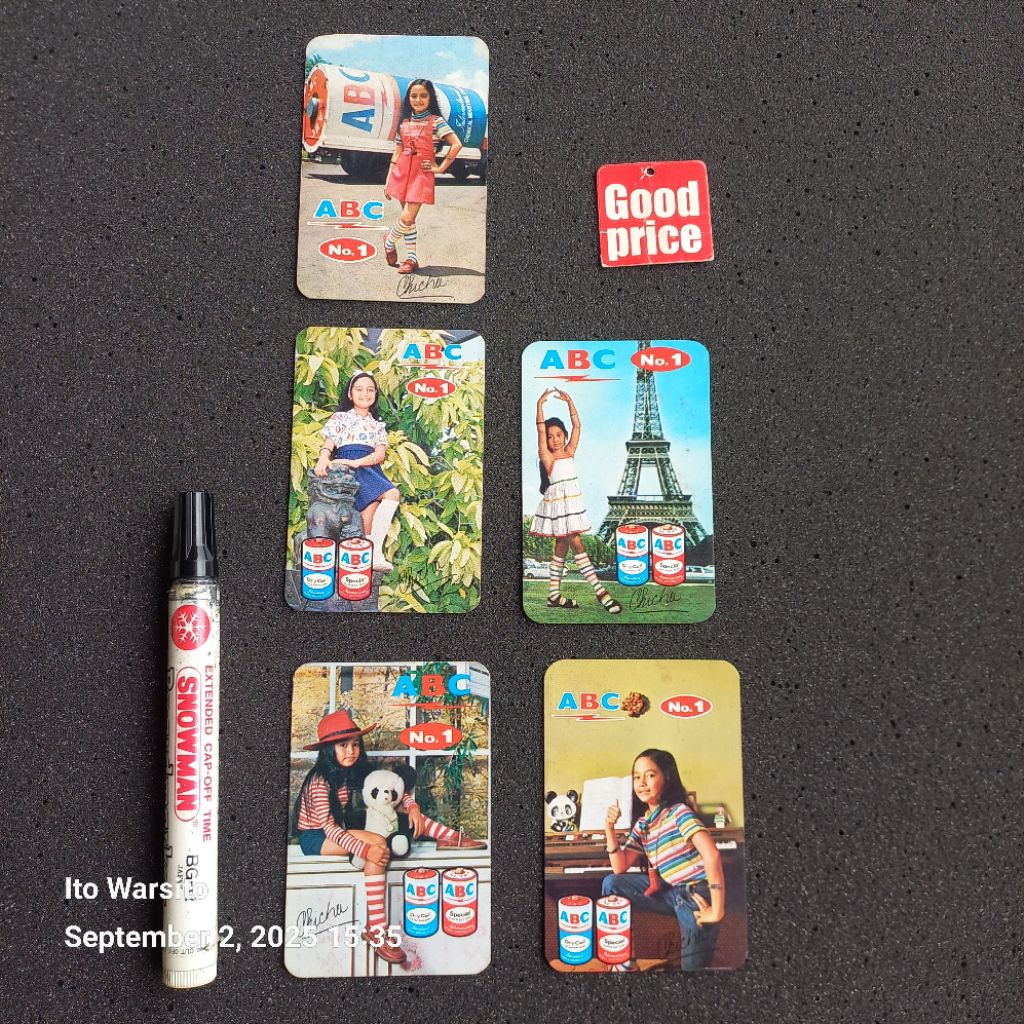 

Kalender 1978 saku jadul ABC Chicha set isi 5