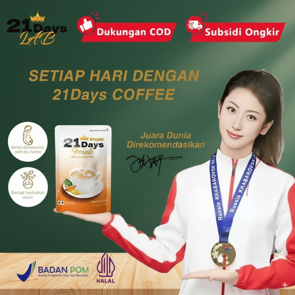 

【21 Days Kopi】21 Days Kopi WanitaAlami 100g- Minuman Sehat Kunyit,Manjakani, Gula Aren | Favorit Juara