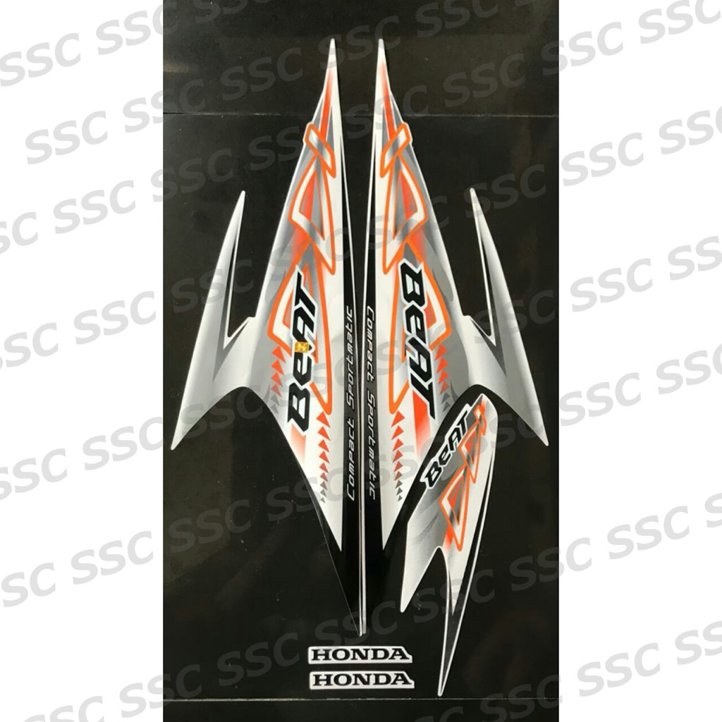 STRIPING STIKER BEAT KARBU 2012 BODY PUTIH