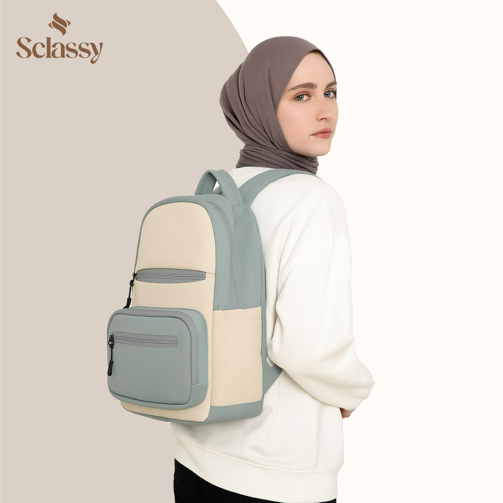 Tas Ransel Wanita Casual Cantik Muat Banyak Simple Keren Best Seller Muat Laptop Kekinian Elegan BAc