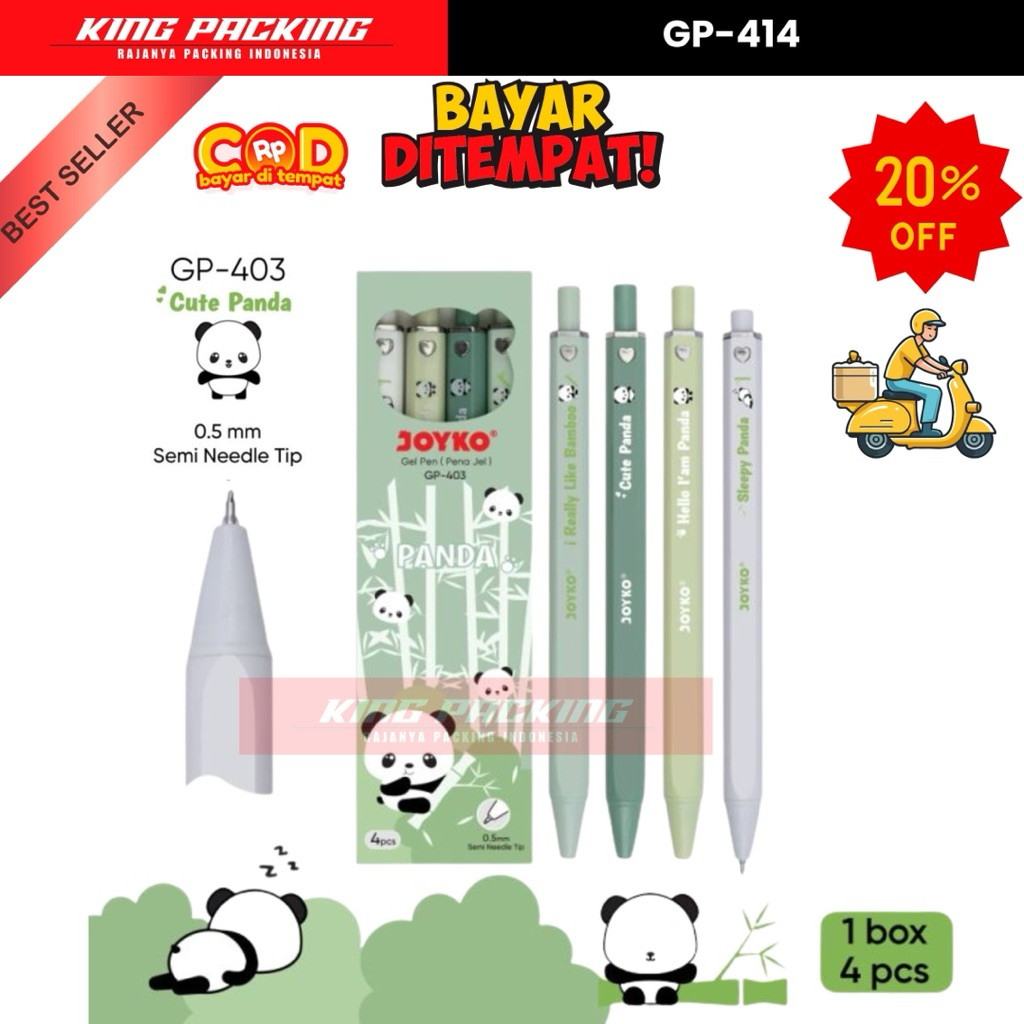 

Pulpen Joyko Green Tea Lucu (4pcs) Gp-414 0,5mm