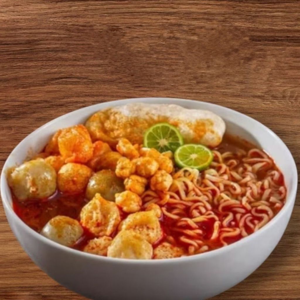 

Bonus 2 bungkus } Baso Aci instan original kemasan vakum +mie telor komplit /Baso Aci pedas gurih termurah