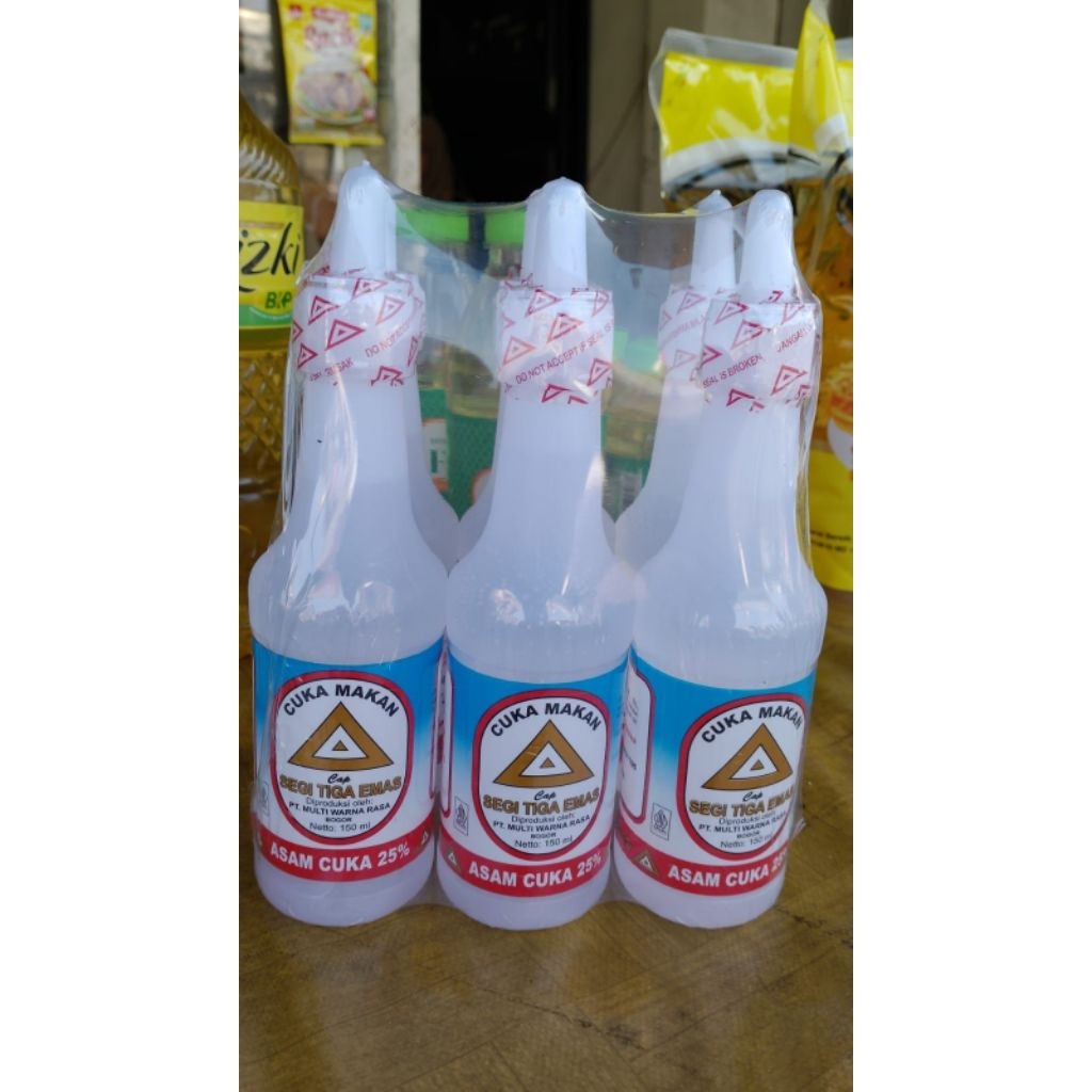 

Cuka Makan Cap Segitiga Emas 150ml / Cuka Dapur Premium / Cuka Cap Segitiga/ Cuka Bakso / Cuka Murah