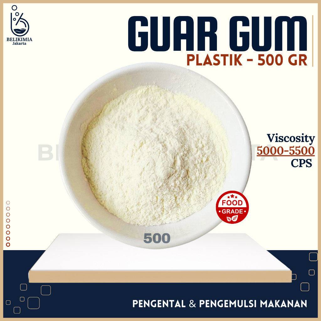

Guar Gum 500 Gram - Food Grade - Pengental Pengemulsi Makanan - Guar Gum Slime