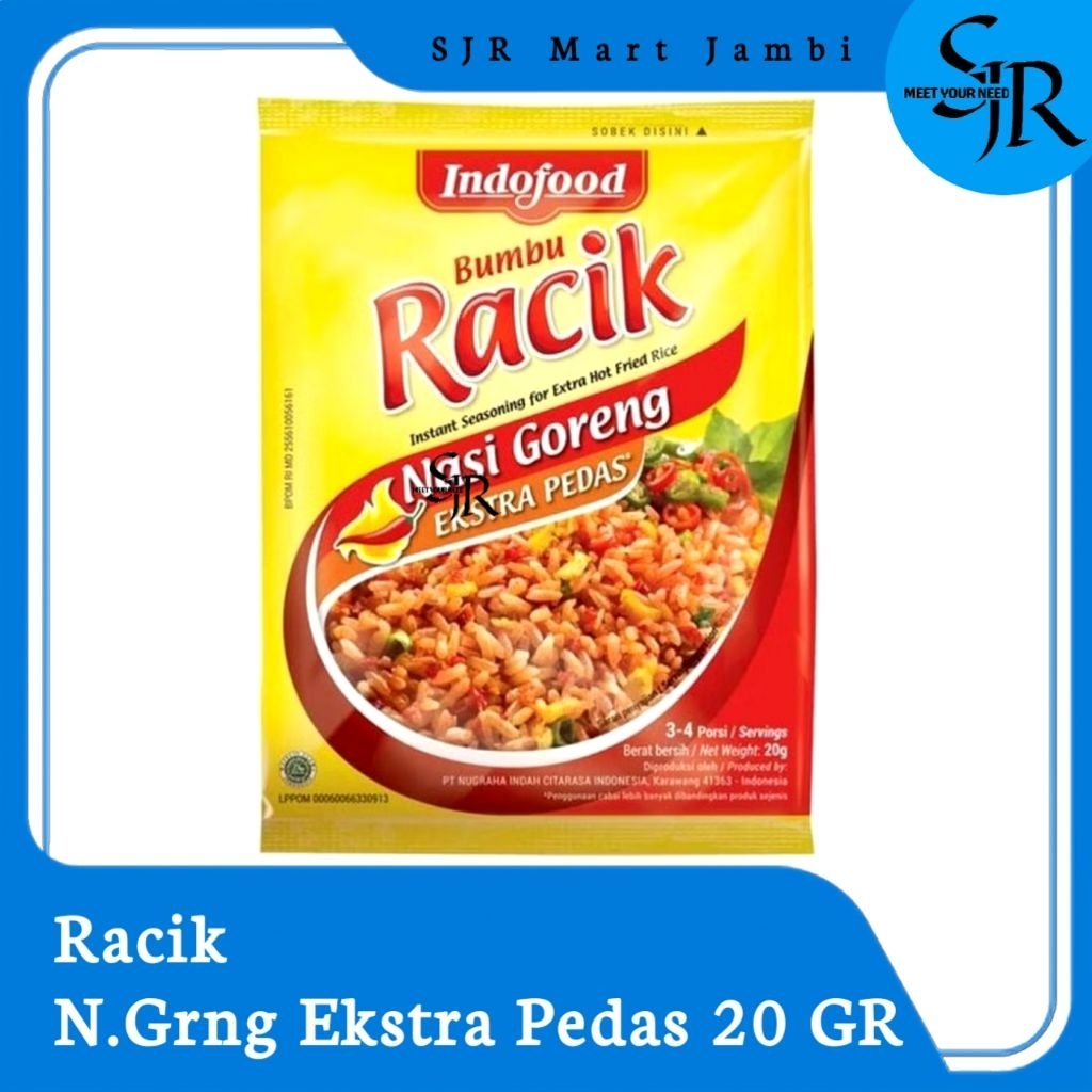 

Indofood RACIK Bumbu instan - Nasi Goreng Ekstra Pedas | Kemasan 20gr