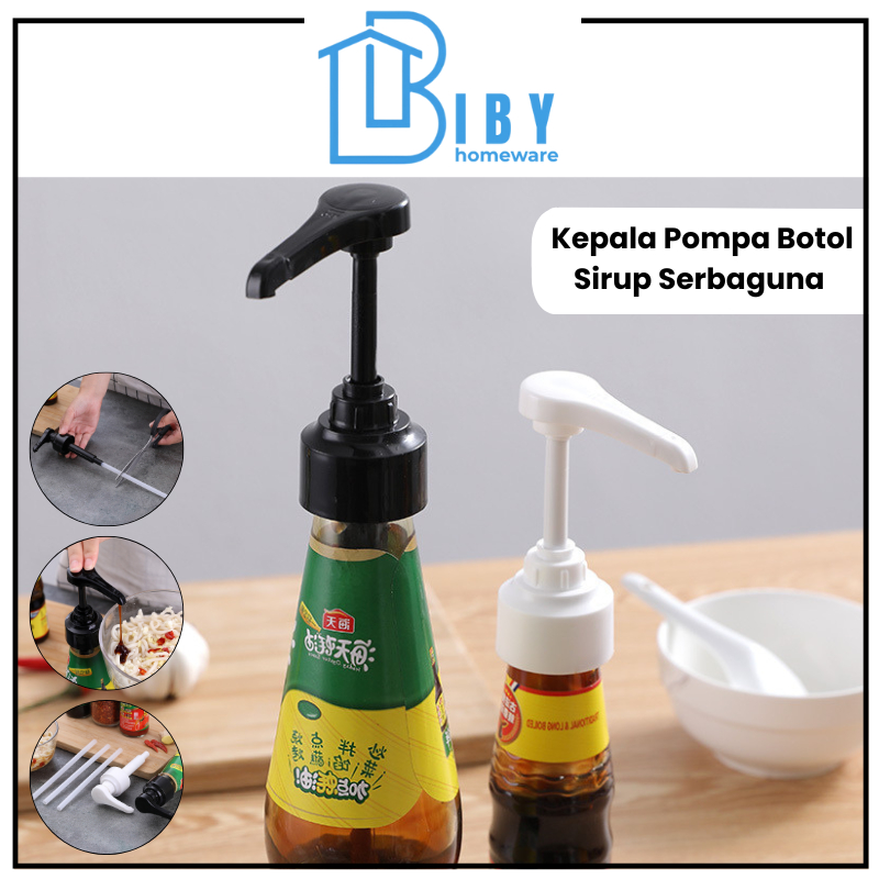 BIBY Kepala Pompa Botol Sirup / Syrup Pump / Pompa Sirup Kecap Dispenser Multifungsi