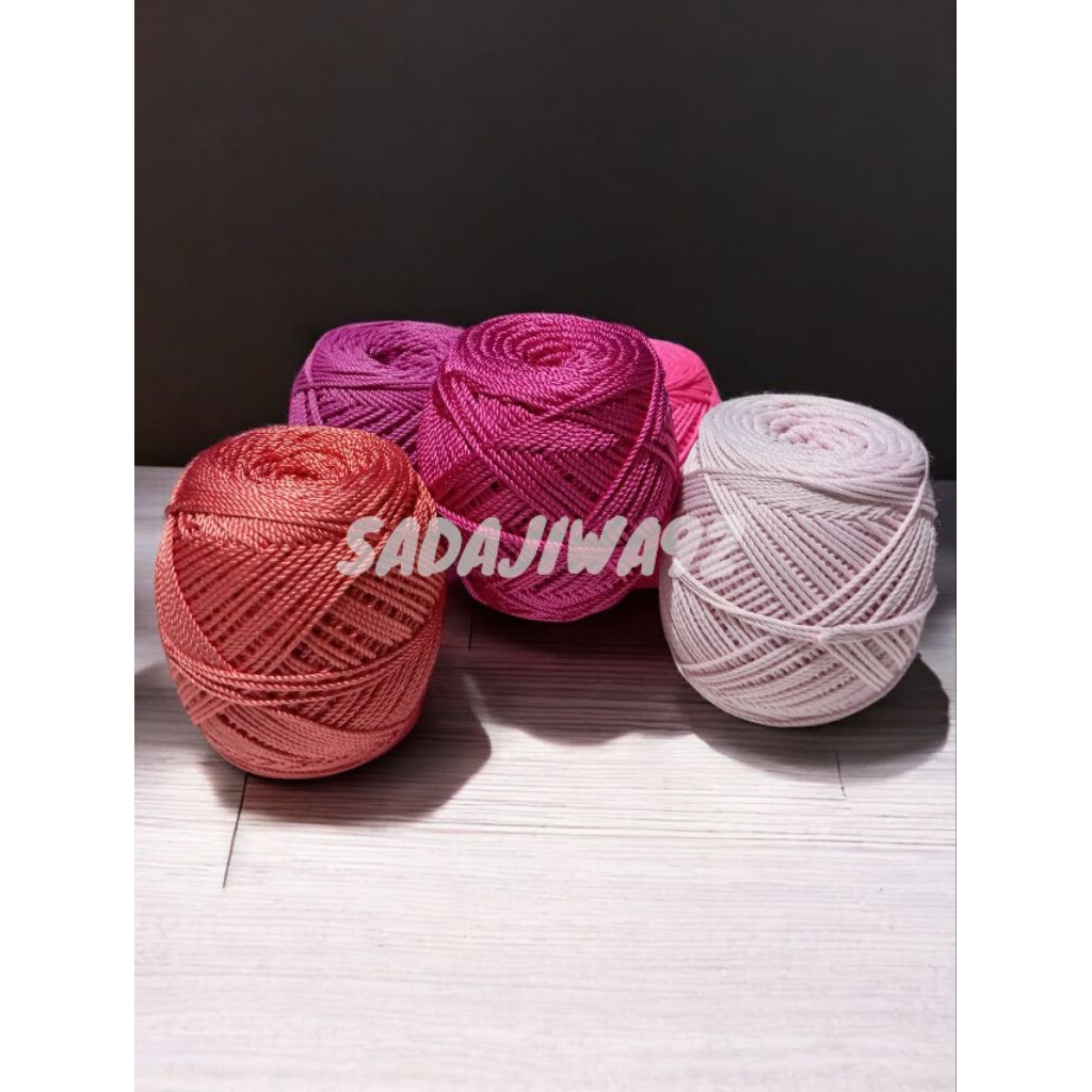 BENANG RAJUT POLY KILAP PILIH WARNA SERI PINK / BENANG RAJUT POLYESTER / BENANG RAJUT / RAJUT / BENA