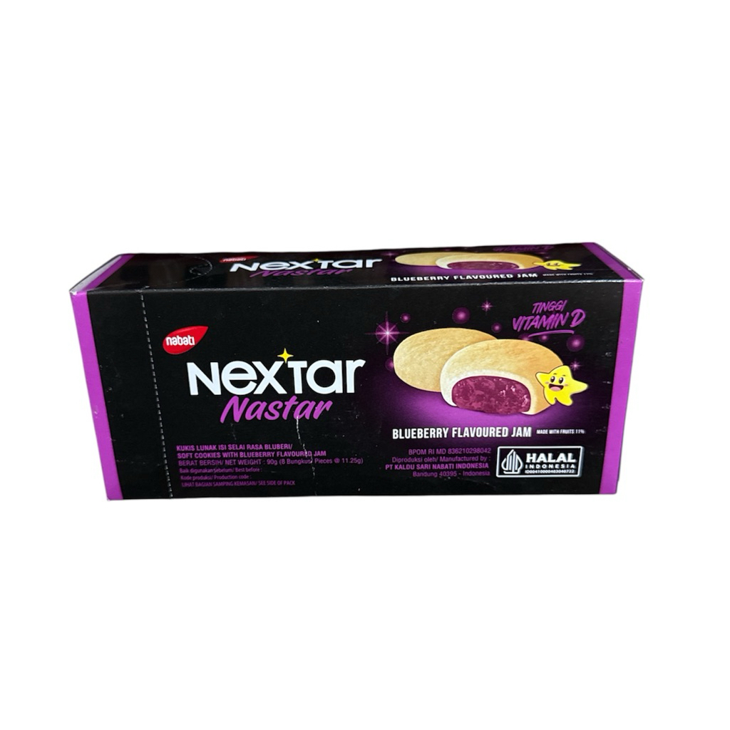 

Nextar Nastar Cookies Lunak Selai Blueberry 90 gr isi 8