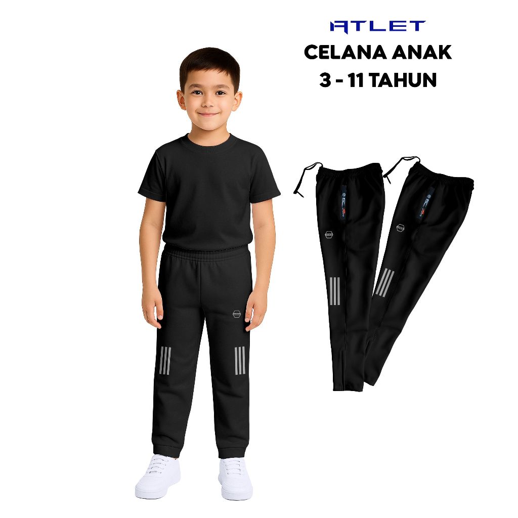 Celana Training Olahraga Anak-Dewasa PRIA/WANITA Bahan Misty Elastis Tebal