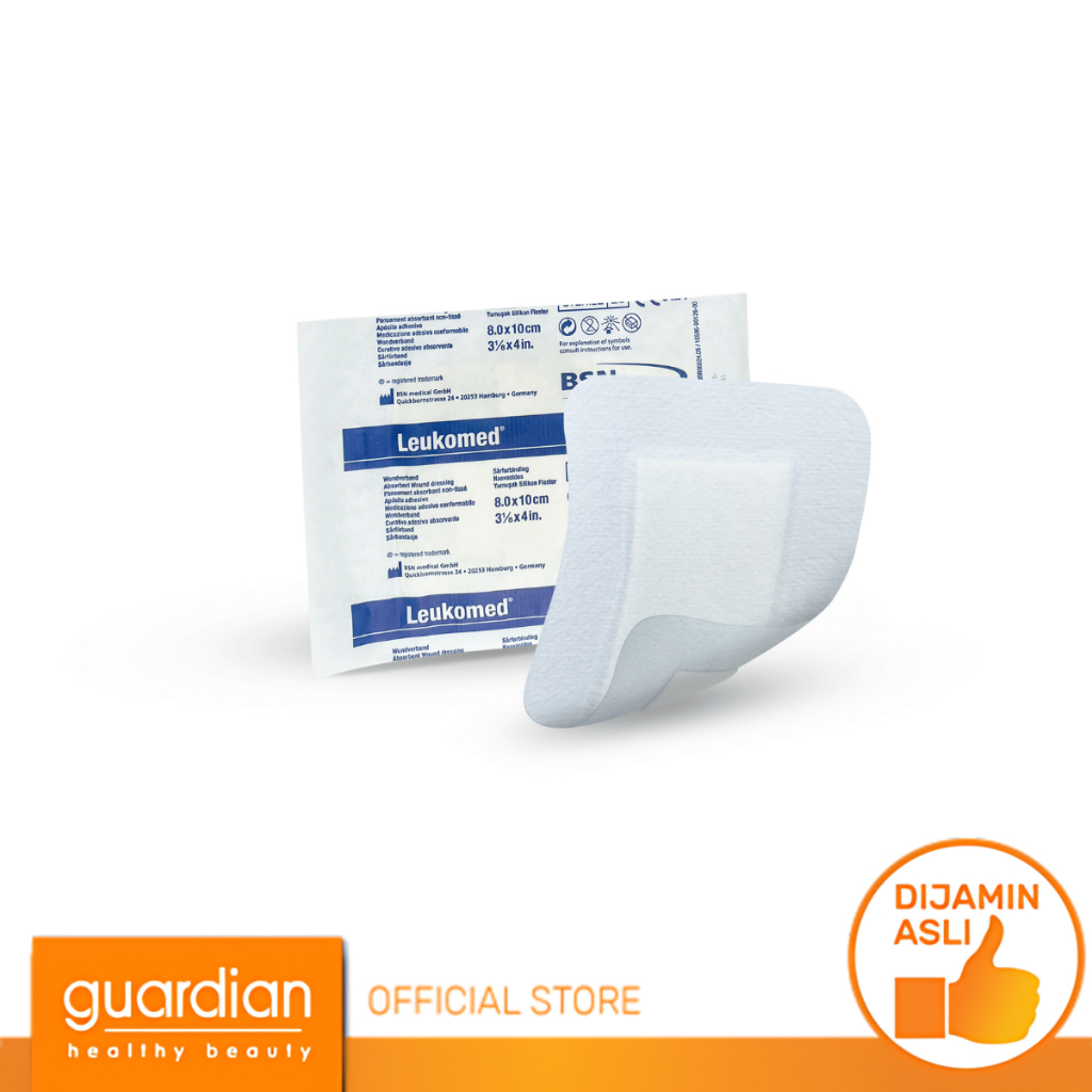 Leukoplast leukomed 8cmx10CM - Plester Luka steril berbahan lembut berpadding